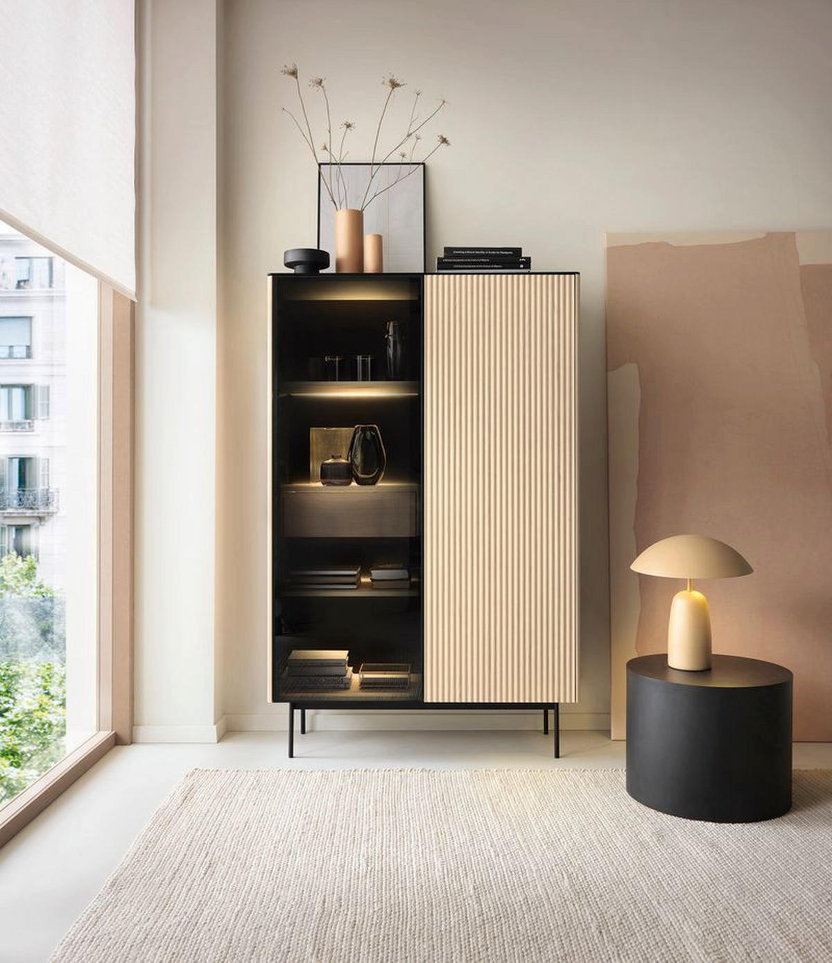 VITRINE – WTSZ107 – 107 cm – Orta – Eiche - Eiche Artisan, Holzwerkstoff (107/163/39cm) - hi-markt