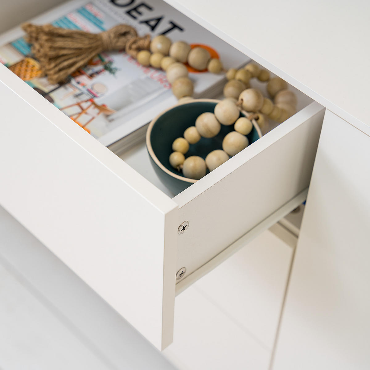 SIDEBOARD - Weiß - Eiche, 180/80/40 cm - Eichefarben/Weiß, Holzwerkstoff (180/80/40cm) - home24