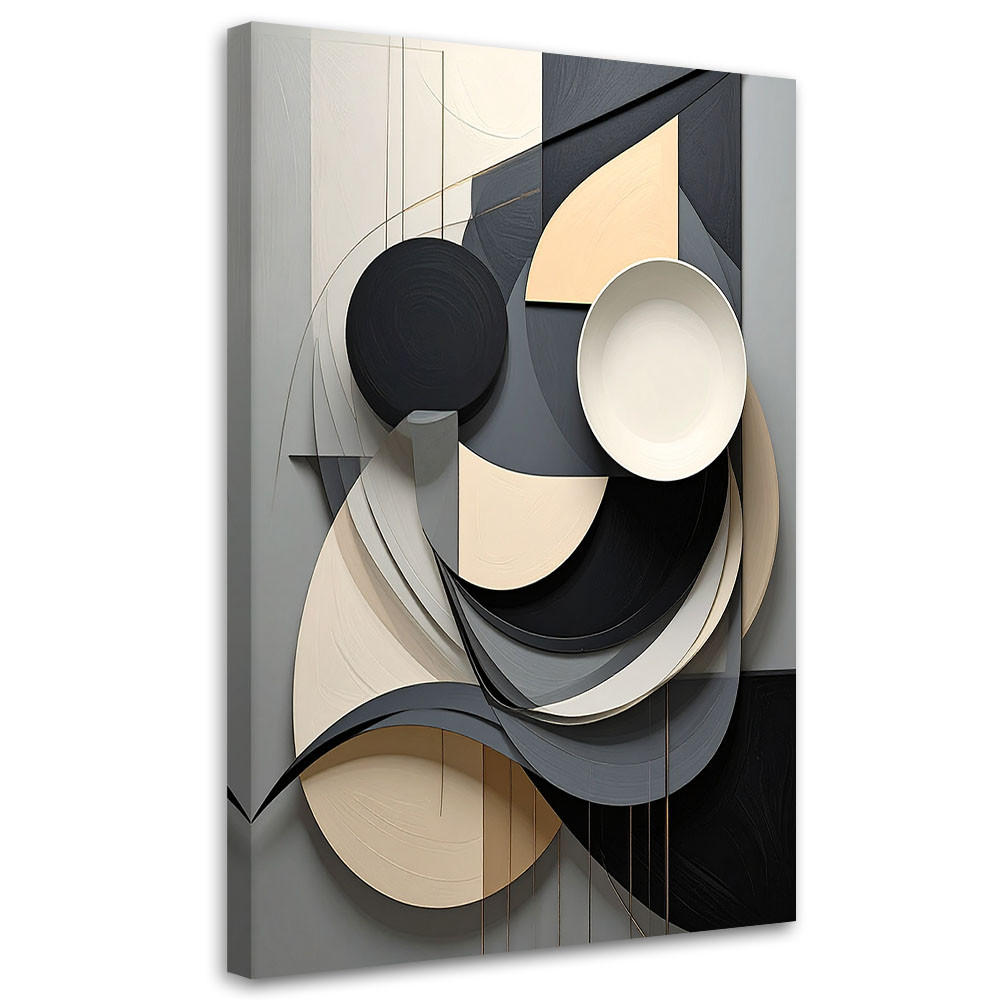 Feeby Leinwandbild, Schwarz 30x45 cm