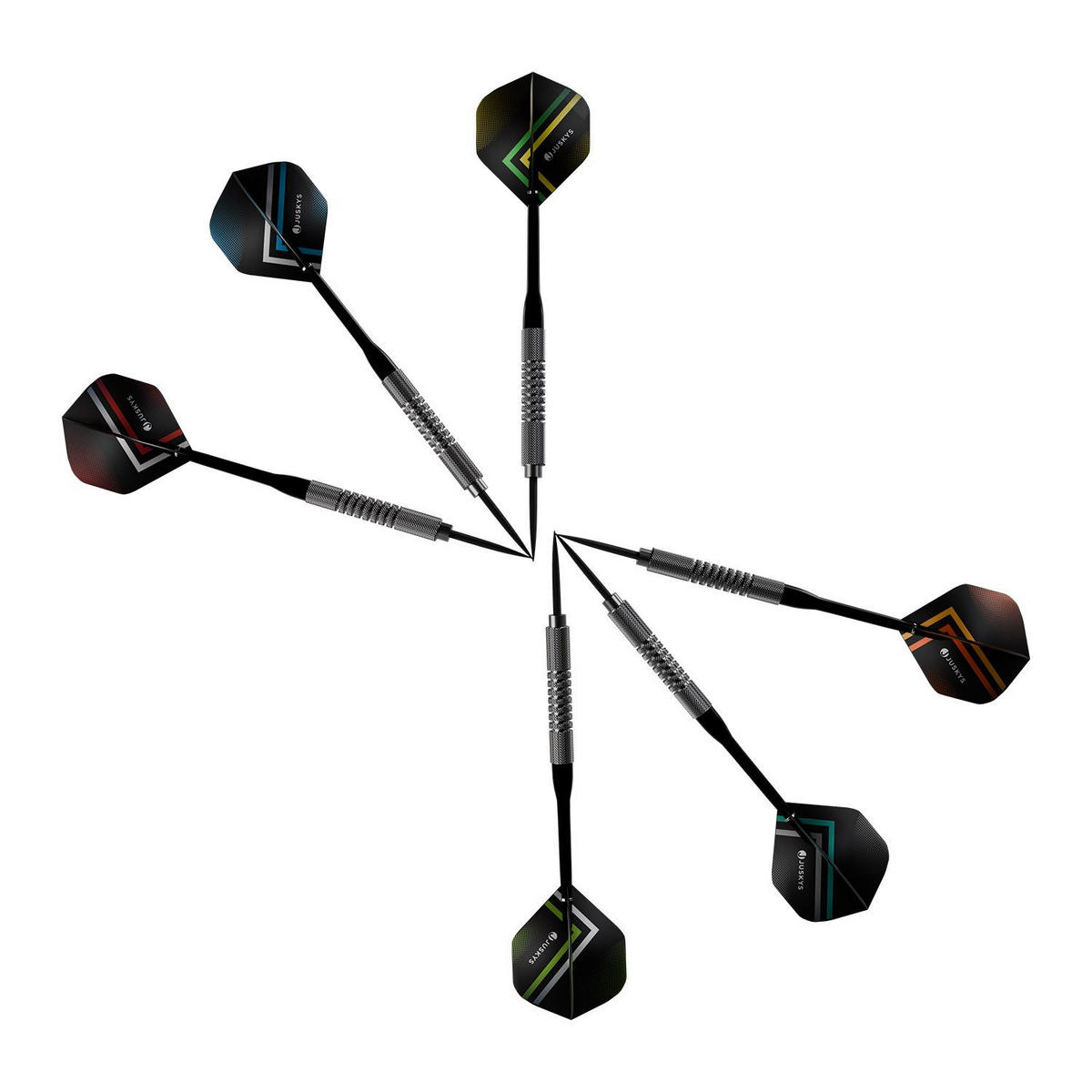 ELEKTRONISCHE Dartscheibe 32 Spiele - Schwarz, Kunststoff (52/3cm) - Juskys