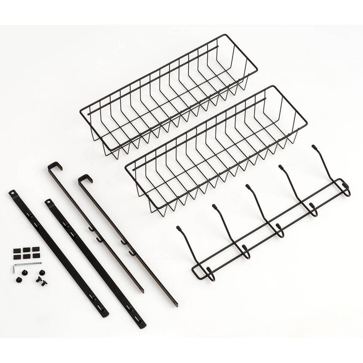 BADEZIMMERREGAL Metall - Schwarz, Metall (16/72/39cm)
