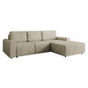 ECKSOFA Bella L, Seite: Rechts - Beige/Schwarz, Holz/Kunststoff (258/168cm) - MIRJAN24