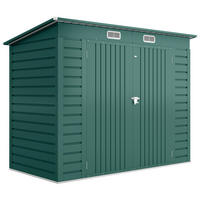 GERÄTEHAUS Stahl 249 x 121 x 166/183 cm - Grün, Metall (121/183/249cm) - Outsunny