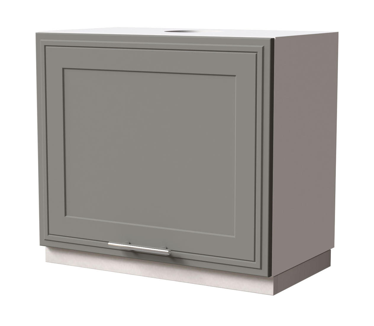 WRASENSCHRANK Salo W8/60 Weiß / Dust Grey Matt 60 / 32,5 / 50cm - Weiß/Grau, Holz/Holzwerkstoff (60/50/32.5cm) - Feldmann-Wohnen