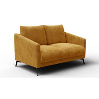 SOFA VILT 2-Sitzer, safran - Gelb/Schwarz, Holzwerkstoff/Textil (142/89/94cm) - Courtois Laville