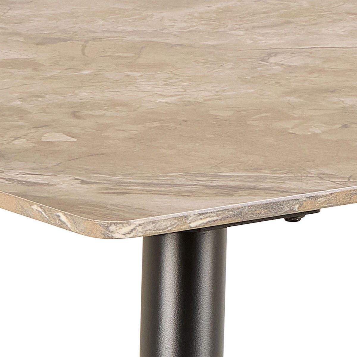 ESSTISCH, Wicklow, Braun, Metall / Keramik, 140 x 80 x 75 cm - Braun, Metall (80/140/75cm) - ebuy24