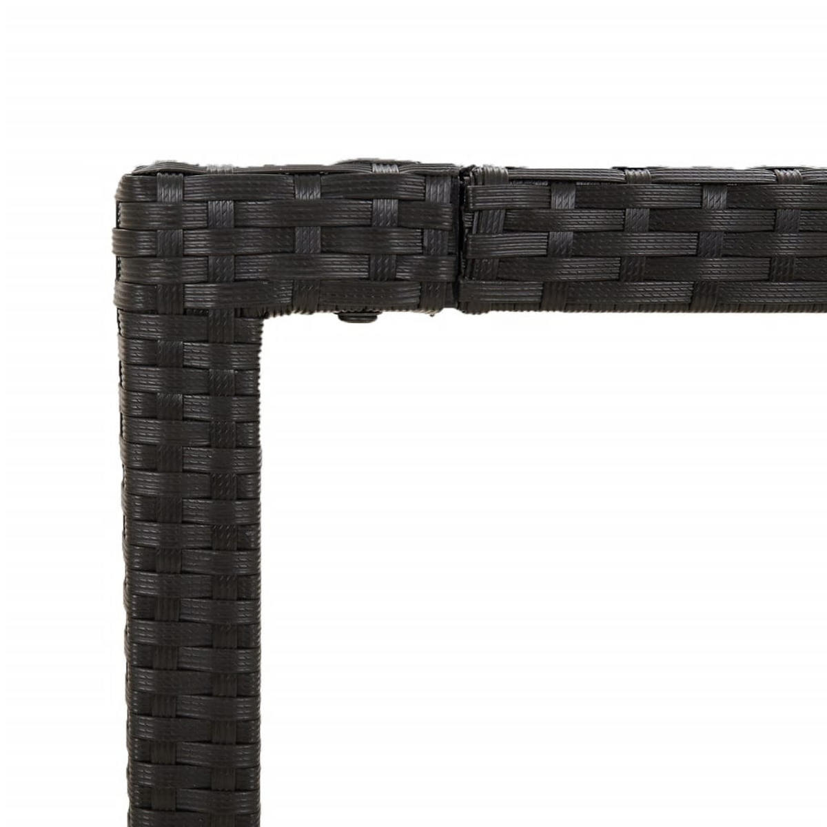 GARTEN-ESSGRUPPE 5-TLG. Mit Kissen Schwarz Poly Rattan - Schwarz, Kunststoff - vidaXL
