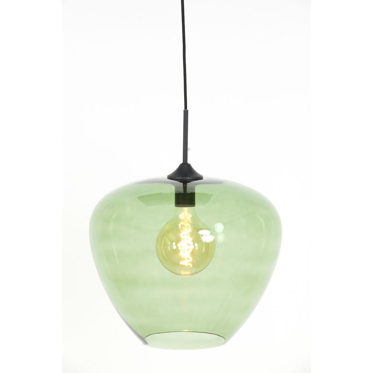 HÄNGELAMPE Mayson Grün Ø40/34 cm - Grün, Glas (40/40/34cm) - Light & Living
