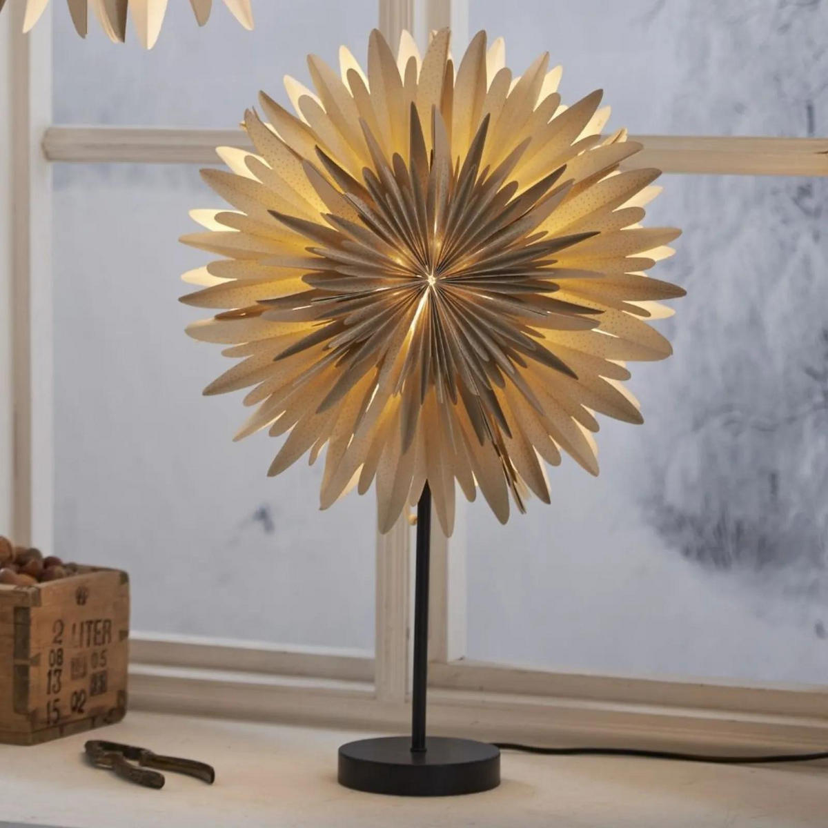 TISCHLEUCHTE Winter Beige - Beige, Metall (20/20/62cm) - click-licht