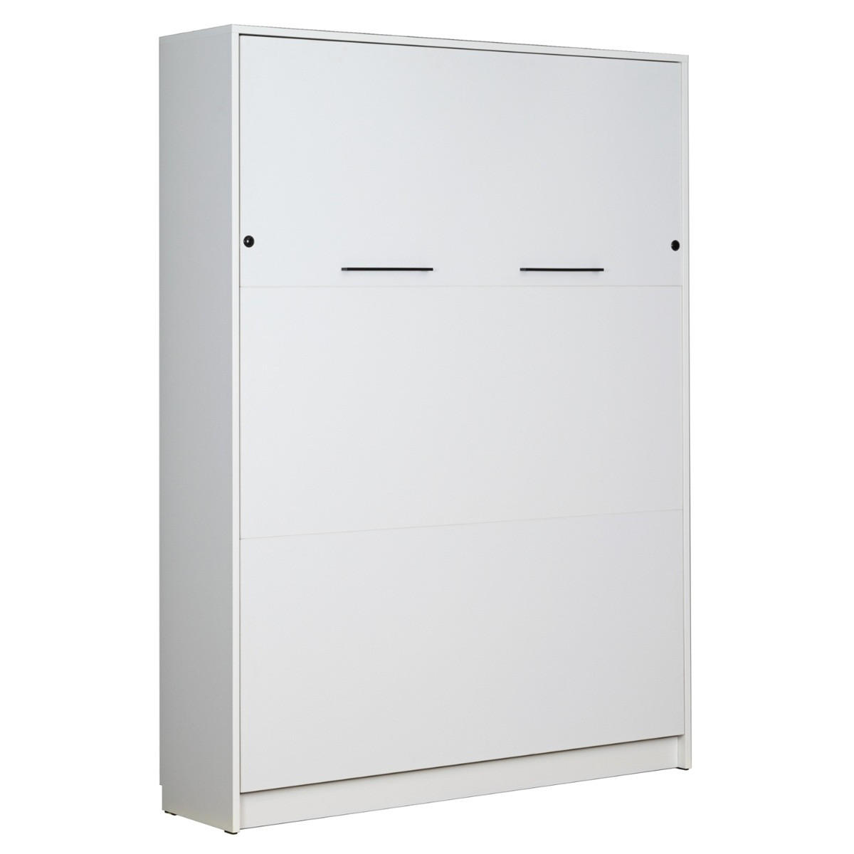 SCHRANKBETT Wandklappbett vertikal SBV 140x200 mit Gasdruckfedern - Weiß - Weiß, Holzwerkstoff (140/200cm) - QMM TraumMöbel