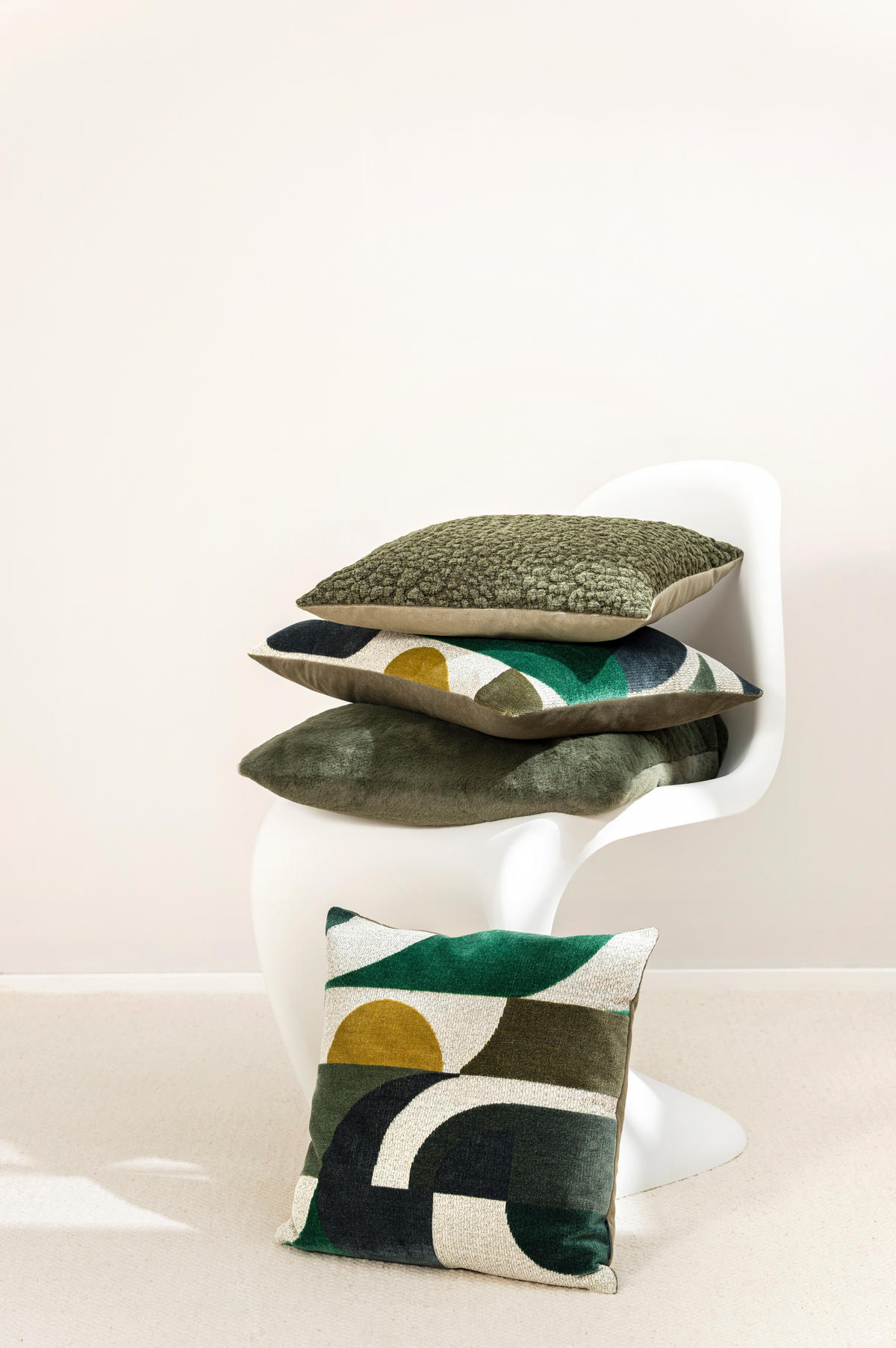 ZIERKISSENHÜLLE COSMO - Dunkelgrün, Textil (45/45cm) - Magma Heimtexx