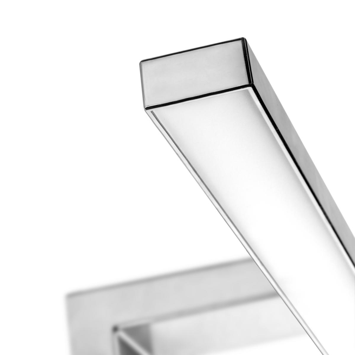 LED-STRAHLER Virgo für Badezimmerspiegel (AC 230V 50Hz), ohne Konverter, L300mm, kaltweißes Licht 6.000K, Kunststoff, Verchromt - Chromfarben, Kunststoff (30/9.9/5cm) - EMUCA