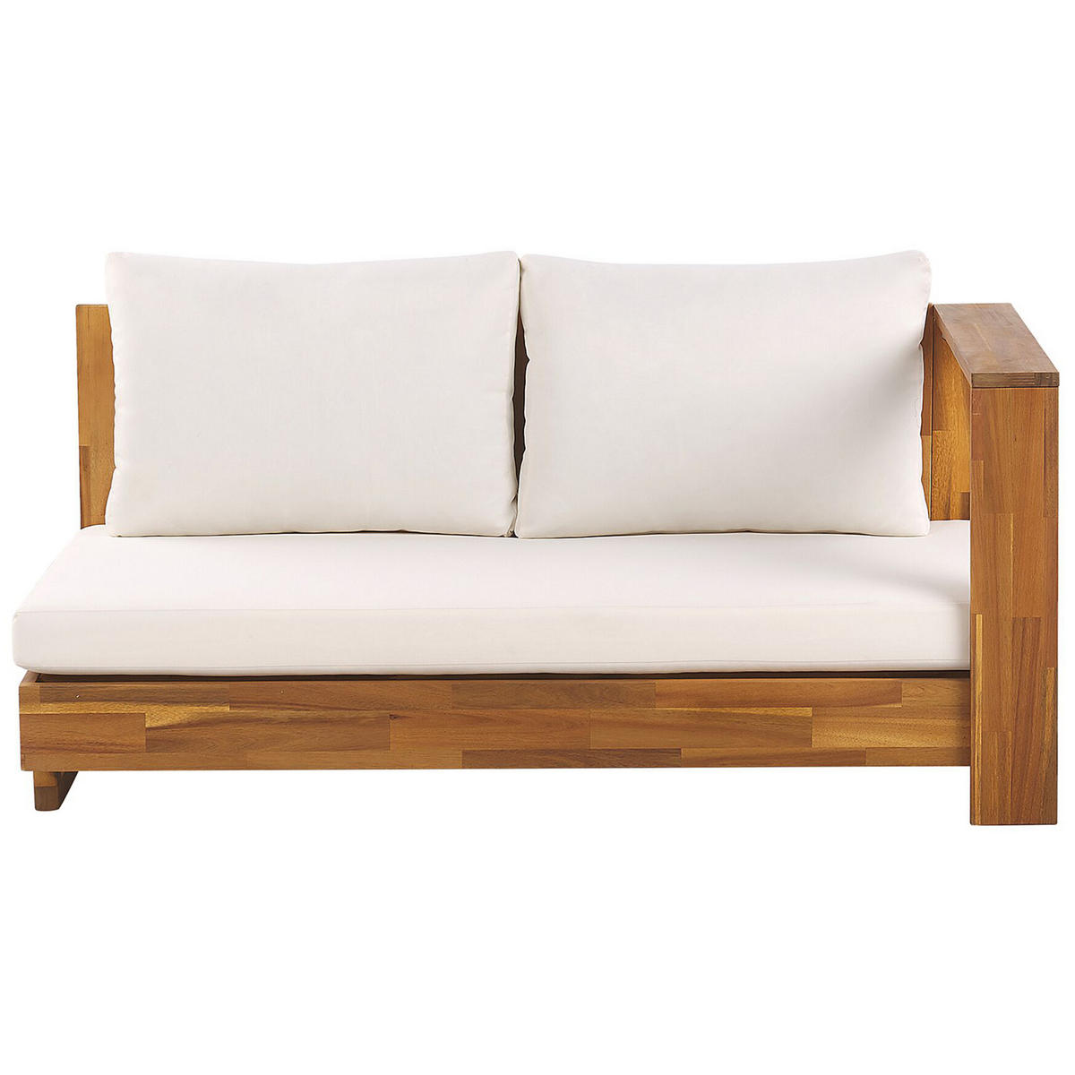 LOUNGE-SET 5-Sitzer hellbraun rechtsseitig Marettimo - Hellbraun, Holz - Beliani