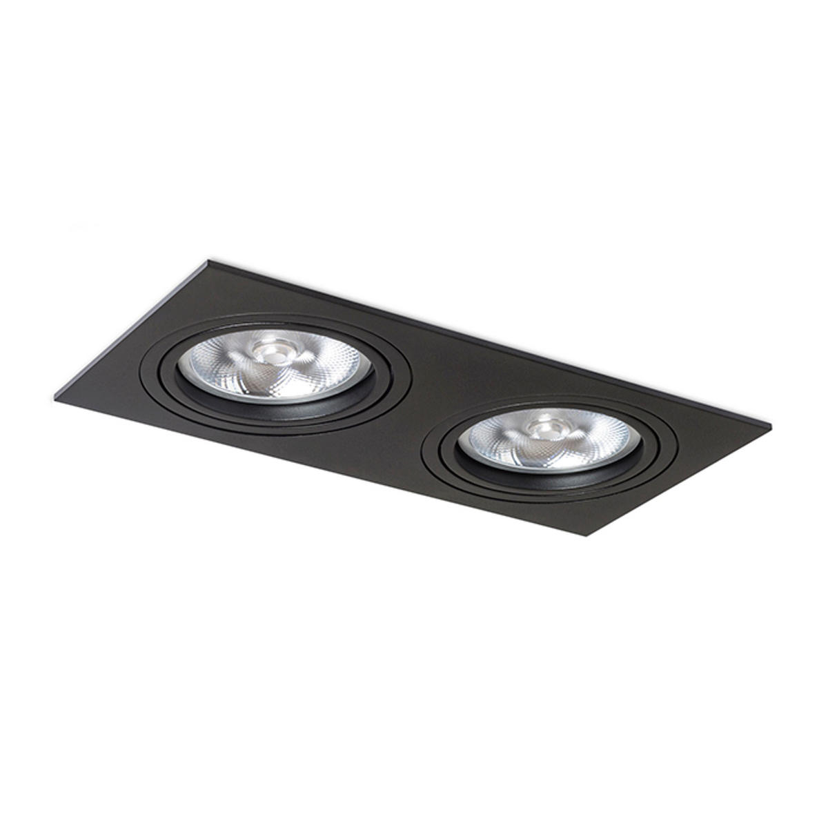 EINBAULEUCHTE PASADENA G53 SQ II Schwarz 30 W - Schwarz, Metall (9/9/12cm) - Rendl