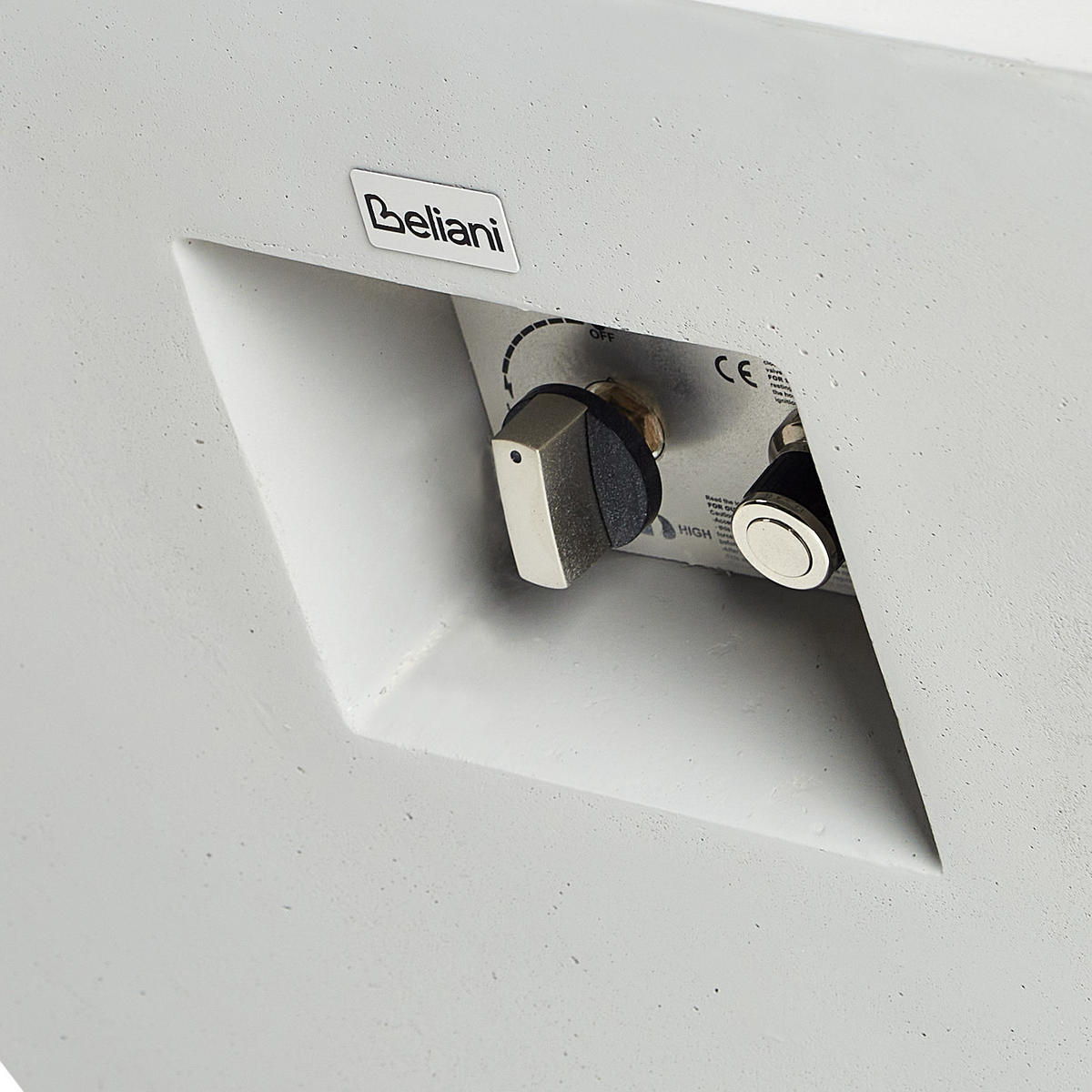 FEUERSTELLE Grau Katmai - Grau, Stein (86/42/86cm) - Beliani