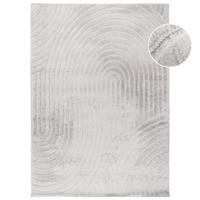 KURZFLOR-TEPPICH Waves 501 Hellgrau/ Taupe 160x230 cm - Taupe, Textil (160/230cm) - carpet city