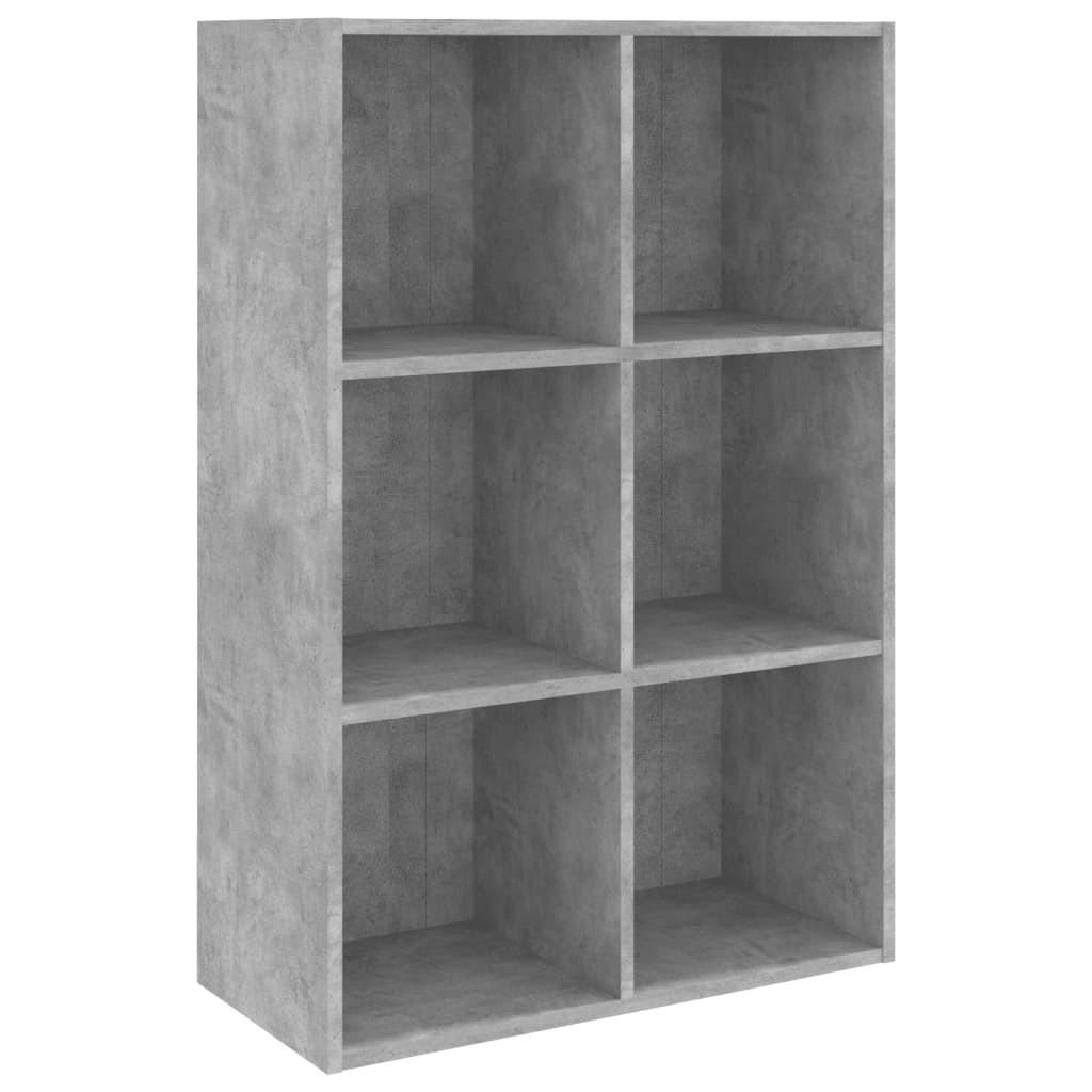 SIDEBOARD mit 6 Fächern 66/30/98 cm aus Holzwerkstoff Betongrau - Hellgrau, Holz (66/98/30cm) - vidaXL