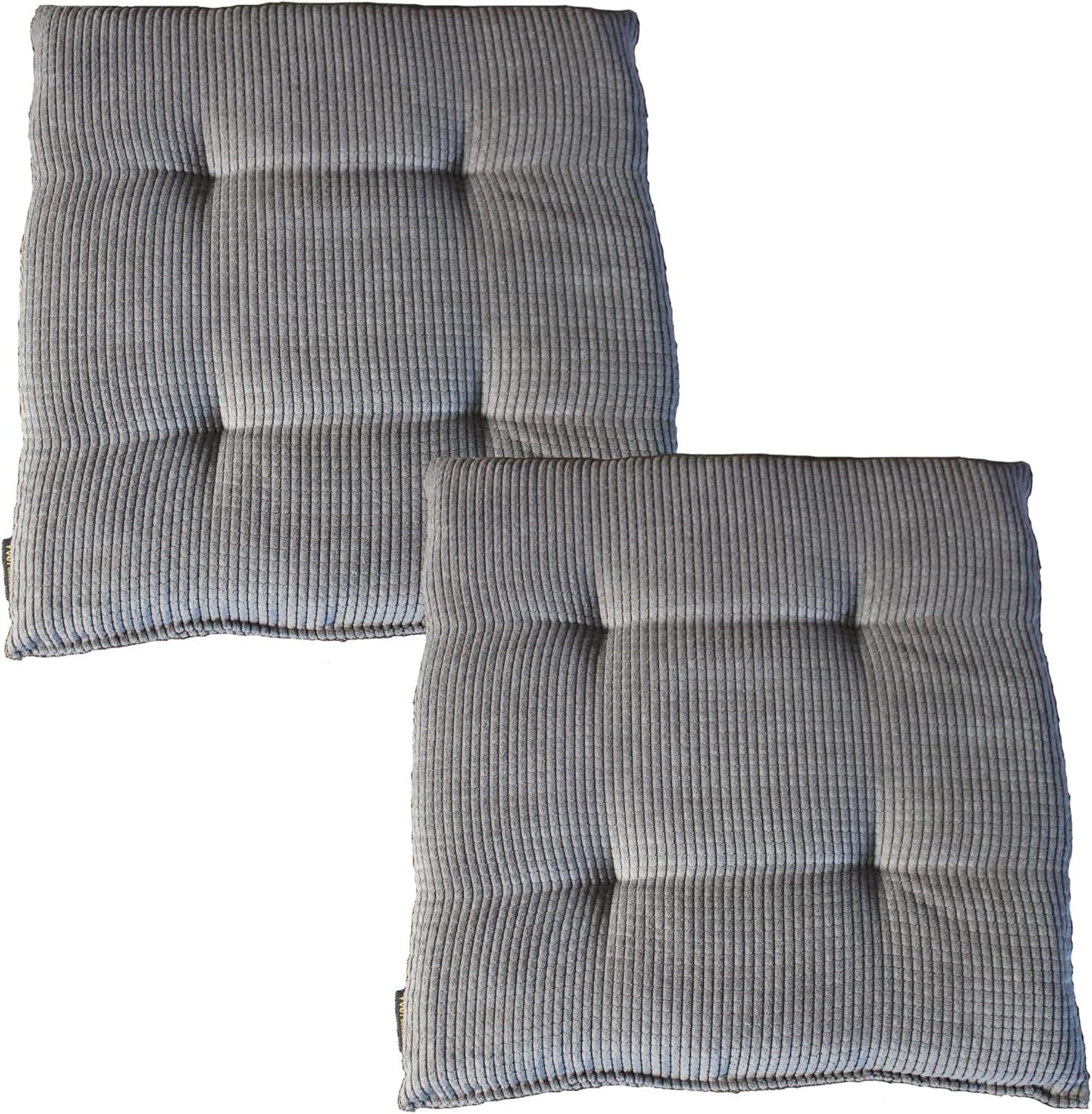 STUHLKISSEN 2er Set New Wave - Platinfarben, Textil (40/40/4cm) - Yve! decoration