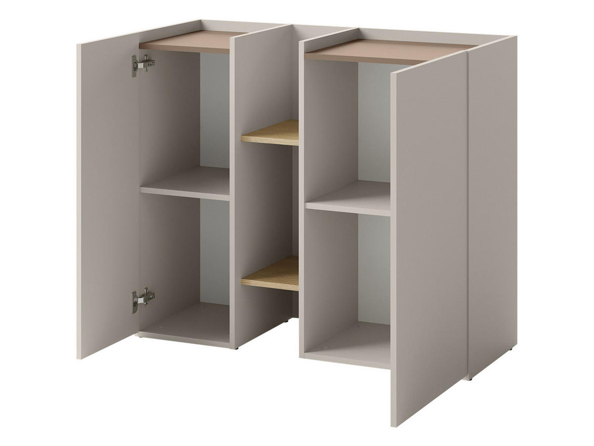 KOMMODE Sigma 2D SG07 - Kaschmir/Trüffeleichefarben, Holzwerkstoff (106/91/42cm) - MIRJAN24