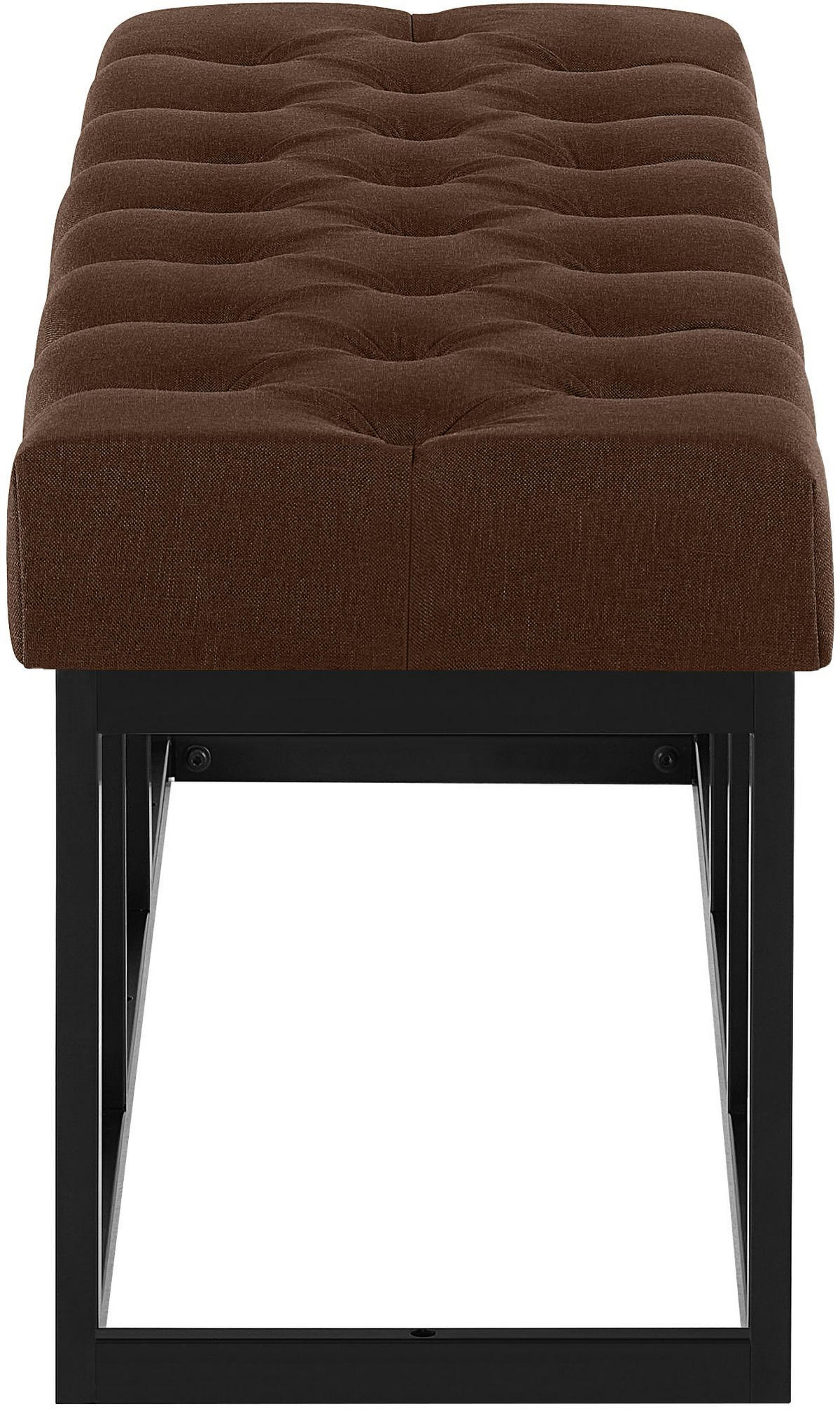SITZBANK 120/38 cm Stoff Braun - Schwarz/Braun, Textil/Metall (120/46/38cm) - CLP
