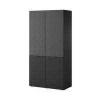 KLEIDERSCHRANK ZEN (Modular, Schwarz Matt, Rillenfront, 2-türig) - Schwarz, Holz/Holzwerkstoff (101/200/51cm) - Ravio