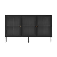 SIDEBOARD 140 cm, Schwarz - Schwarz, Metall (35/80/140cm) - Oviala