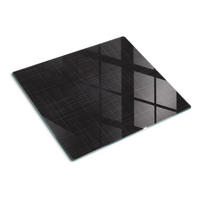 GLASPLATTE 60x52 cm Leinenstruktur - Schwarz, Glas (60/0.4/52cm) - TULUP