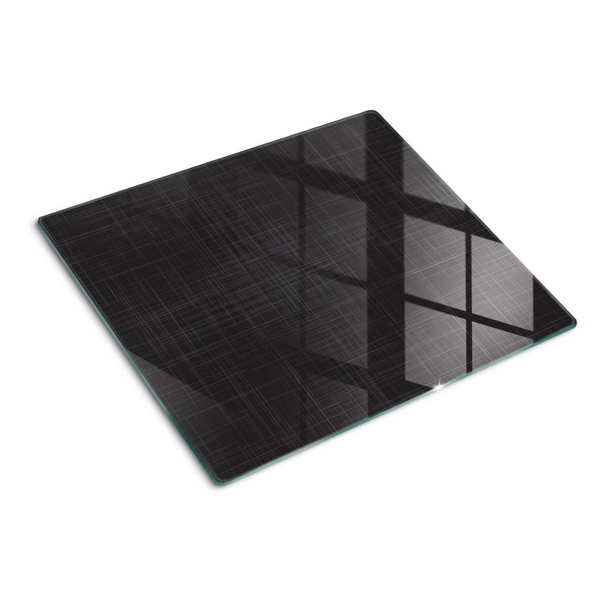 GLASPLATTE 60x52 cm Leinenstruktur - Schwarz, Glas (60/0.4/52cm) - TULUP
