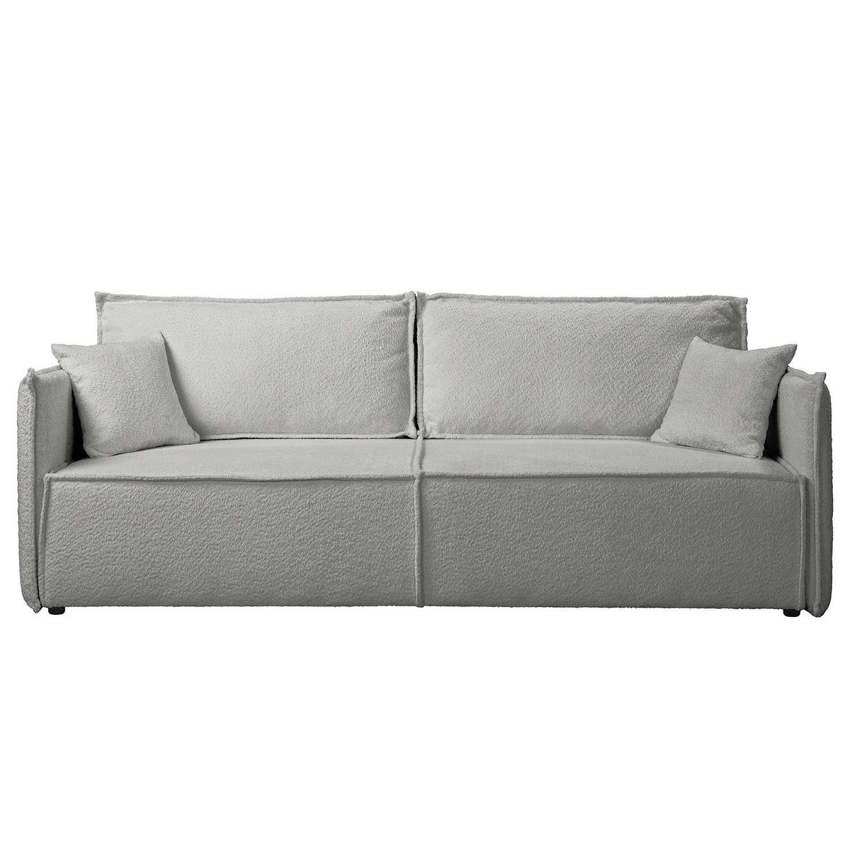 SCHLAFSOFA - Schwarz/Grau, Kunststoff/Textil (221/70/105cm) - home24