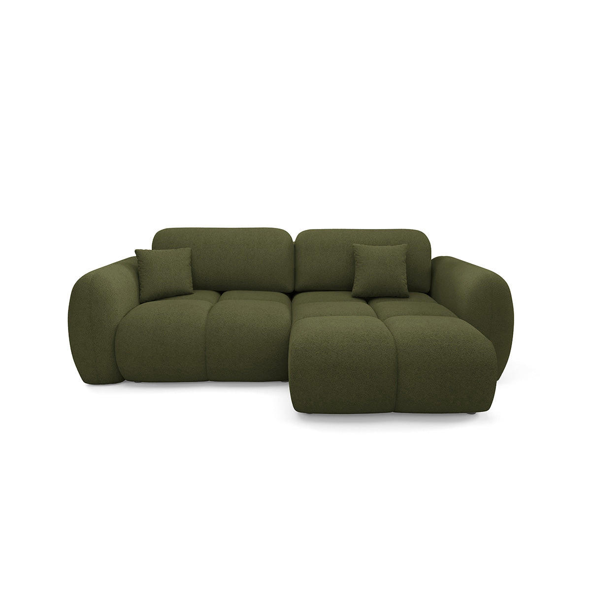 ECKSOFA Livio 3 Sitzplätze Grün - Grün, Holz (270/165cm) - Petits-meubles
