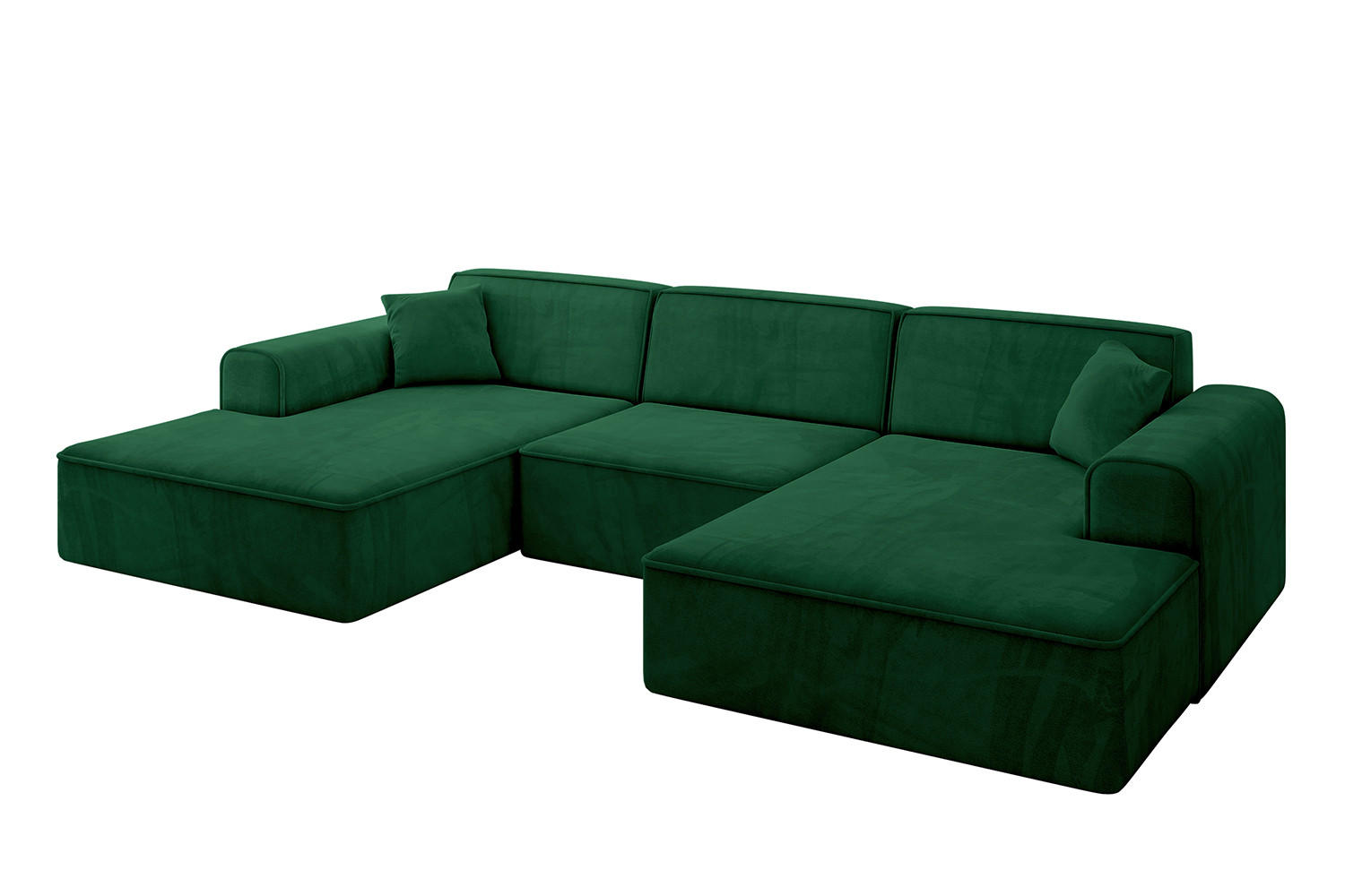 WOHNLANDSCHAFT IREA-U1-v3 - 303x171x79 cm Grün - Grün, Holzwerkstoff/Textil (303/79/171cm) - ALTDECOR