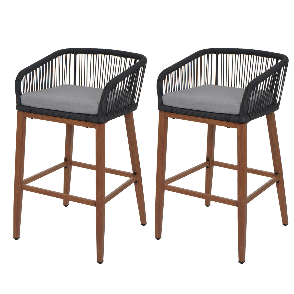 BARSKI STOL Anthracit, svetlo siva - antracit/svetlo siva, kovina (51/92/53cm) - MCW