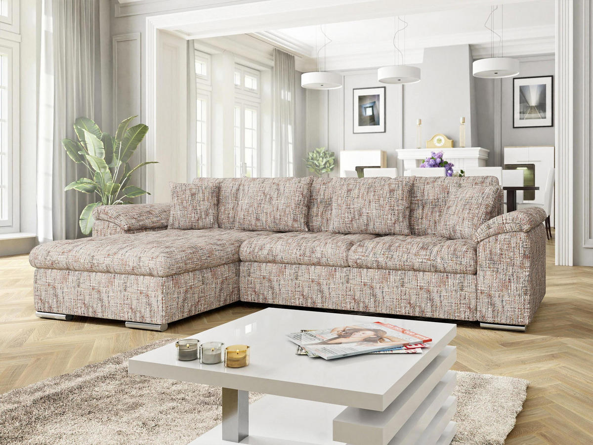ECKSOFA Diana Premium, Seite: Links - Cappuccino, Holz/Textil (280/160cm) - MIRJAN24
