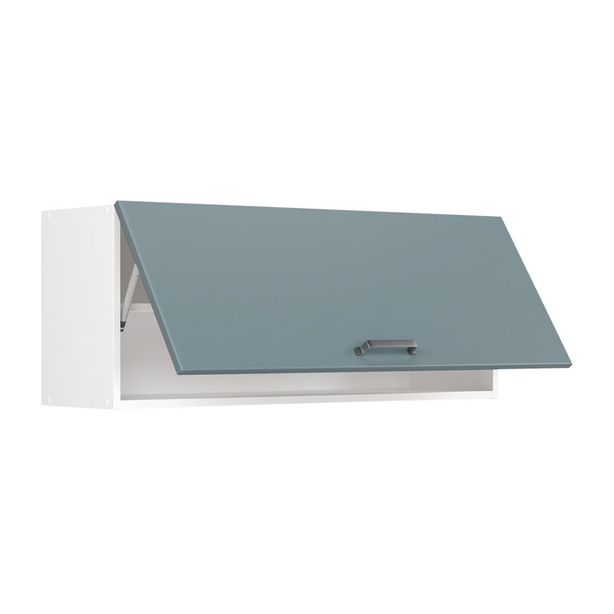 HÄNGESCHRANK R-Line, Blau-Grau/Weiß, 100 cm Flach - Blaugrau/Weiß, Holzwerkstoff (100/40/31cm) - Vicco