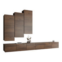 WOHNWAND Calabrini XX - Nussbaumfarben, Holzwerkstoff (300/34/43cm) - MIRJAN24