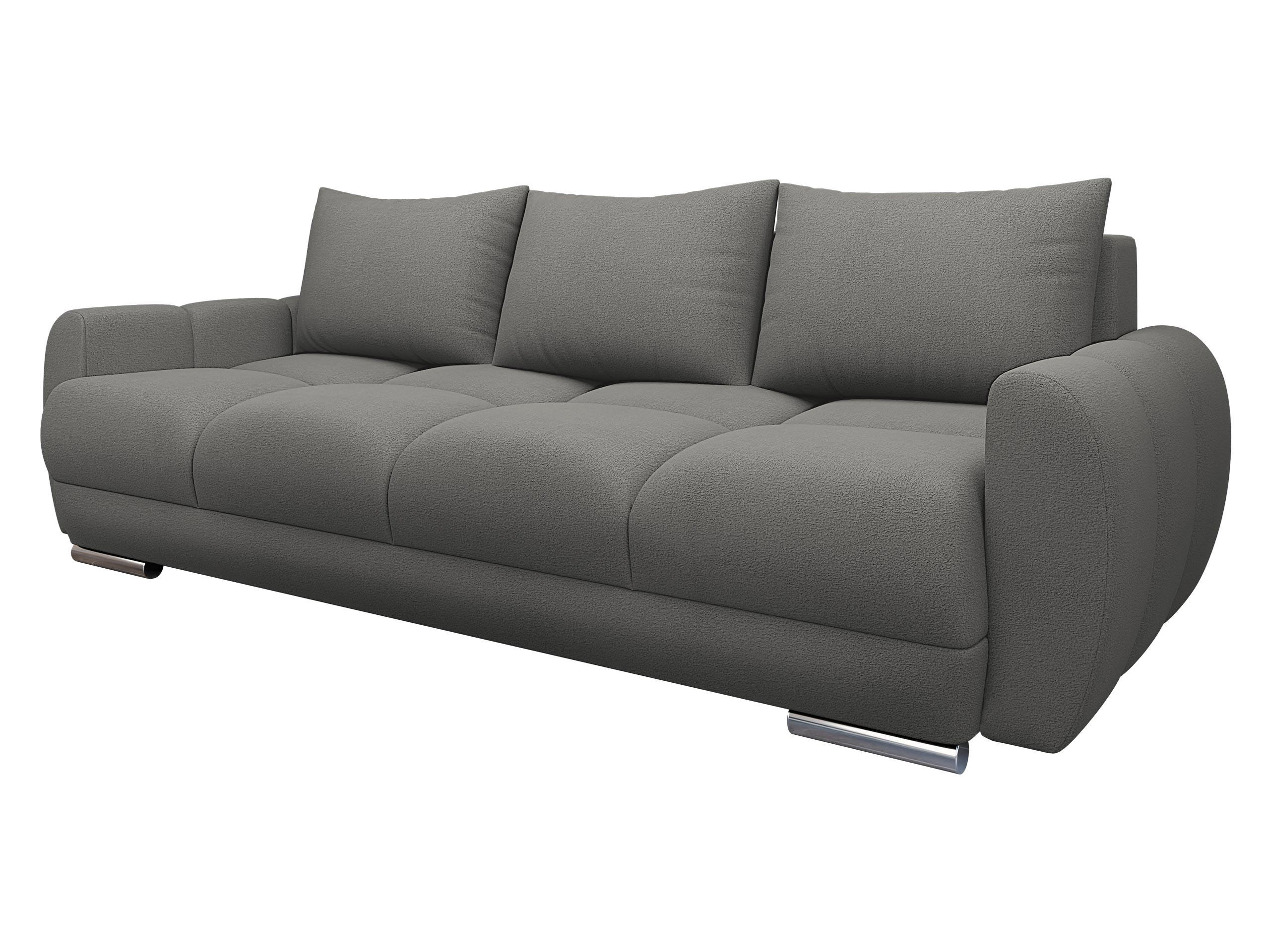 SCHLAFSOFA Logo 3 - Silberfarben/Grau, Holz/Kunststoff (234/89/97cm) - MIRJAN24