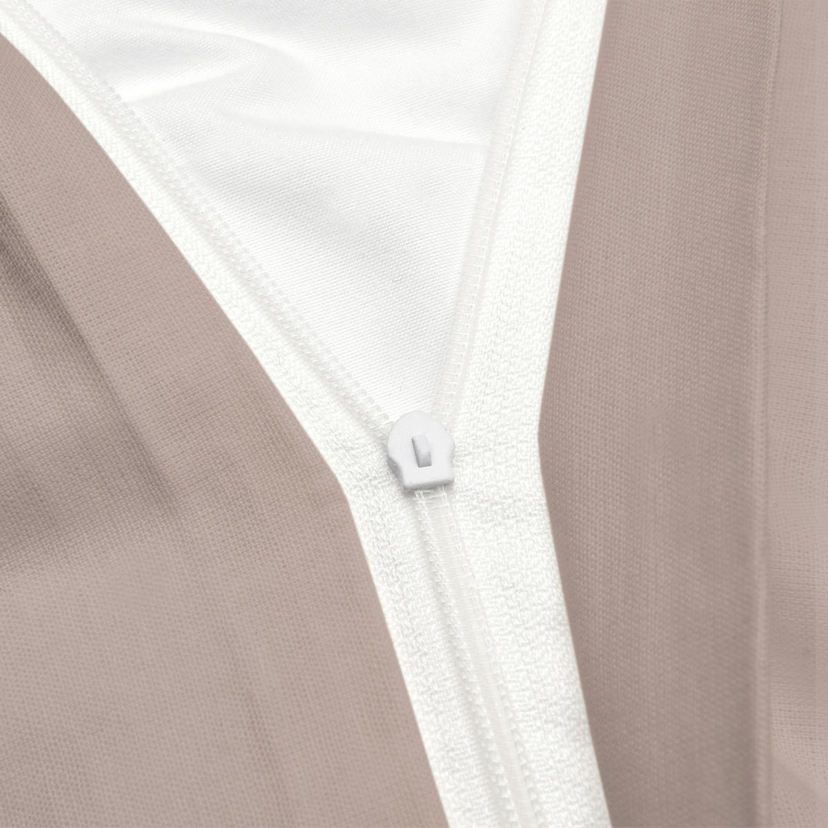 BETTWÄSCHE Julie 155/220 cm + Kissenbezug 80/80 cm Taupe Renforcé 2er Set - Taupe, Textil (155/220cm)