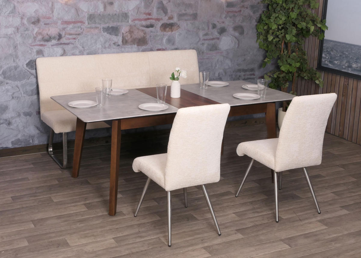 ESSZIMMER-SET Beige 3er-Set - Beige, Textil (180/99/65cm) - MCW