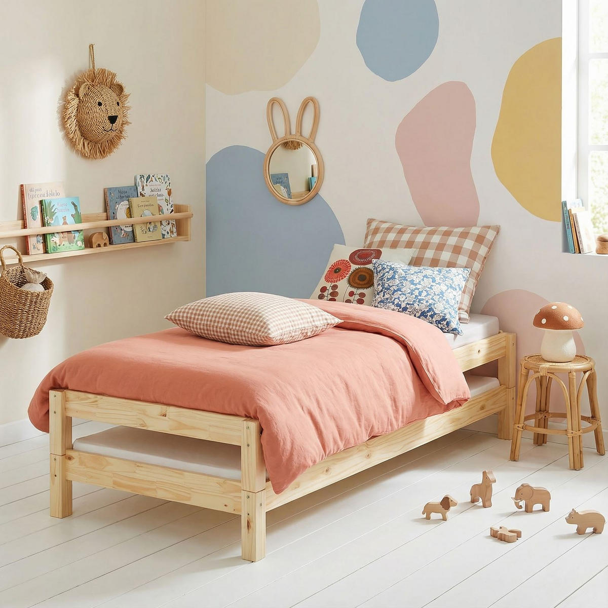 STAPELBETT RINO 90X200 CM - Naturfarben, Holz (98/54/211cm) - IDIMEX