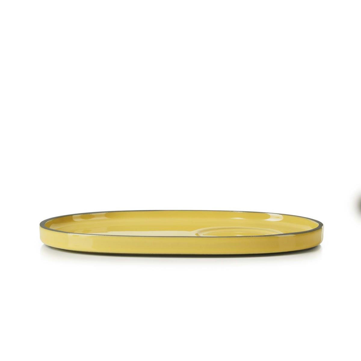 UNTERTASSE CARACTERE 18 x 11,1 x 1,5 cm Kurkuma - Hellbraun, Keramik (18/11.1/1.5cm) - Revol Porcelaine France