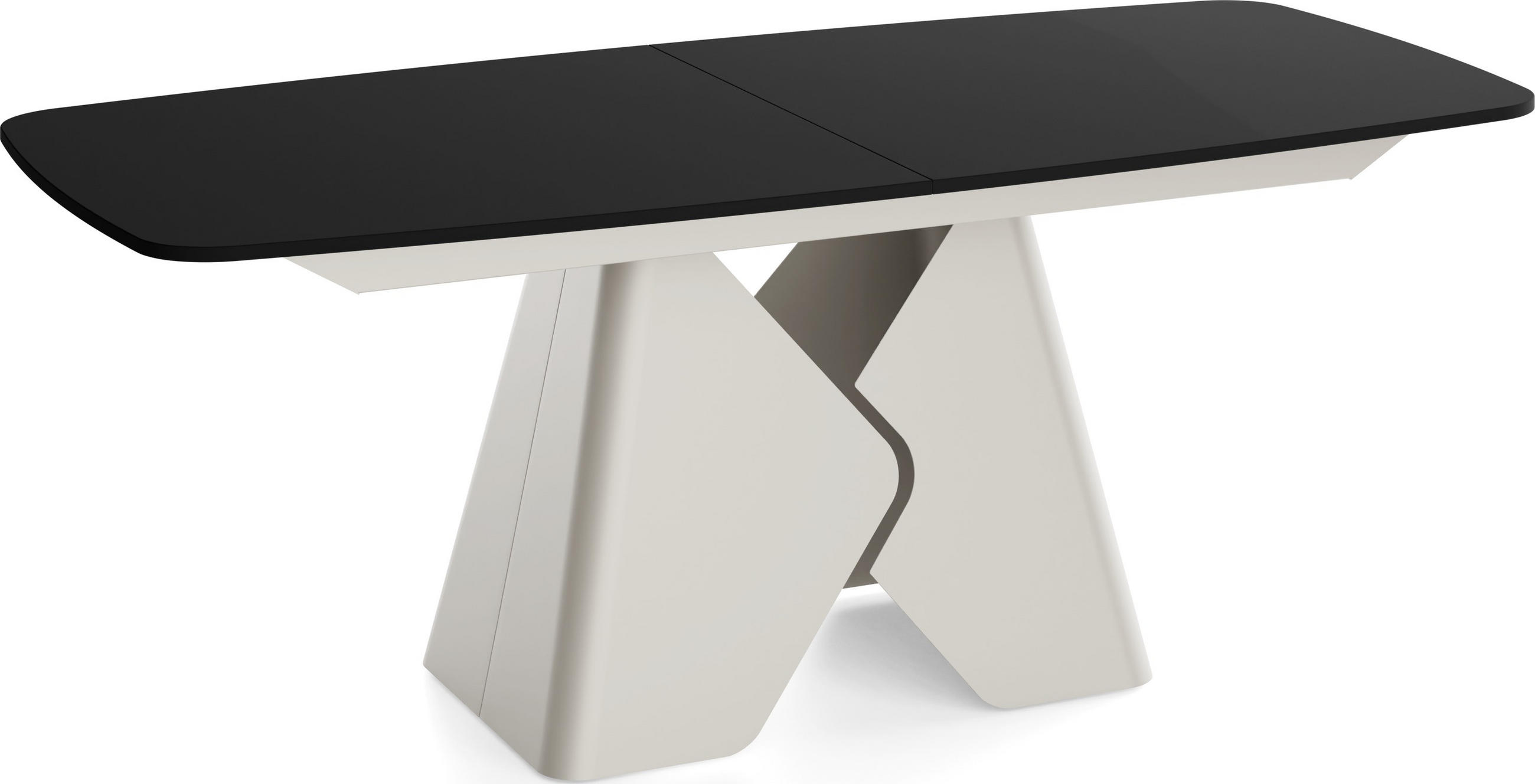 ESSTISCH Vanta rechteckig ausziehbar verlängerbar mit Metallgestell in Kaschmir Grau, Schwarz 200-290/90/76 cm - Schwarz, Holzwerkstoff/Metall (90/290/76cm) - WFL GROUP