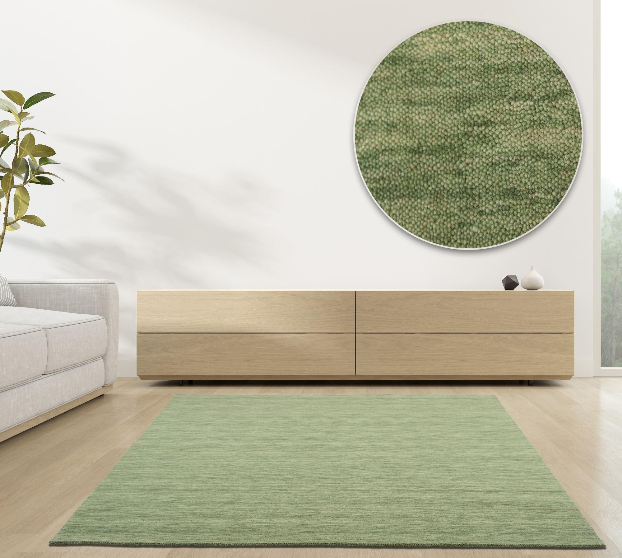 WEBTEPPICH Luxus Designerteppich 170x240 cm - Grün, Textil (170/240cm) - Rug and Roll