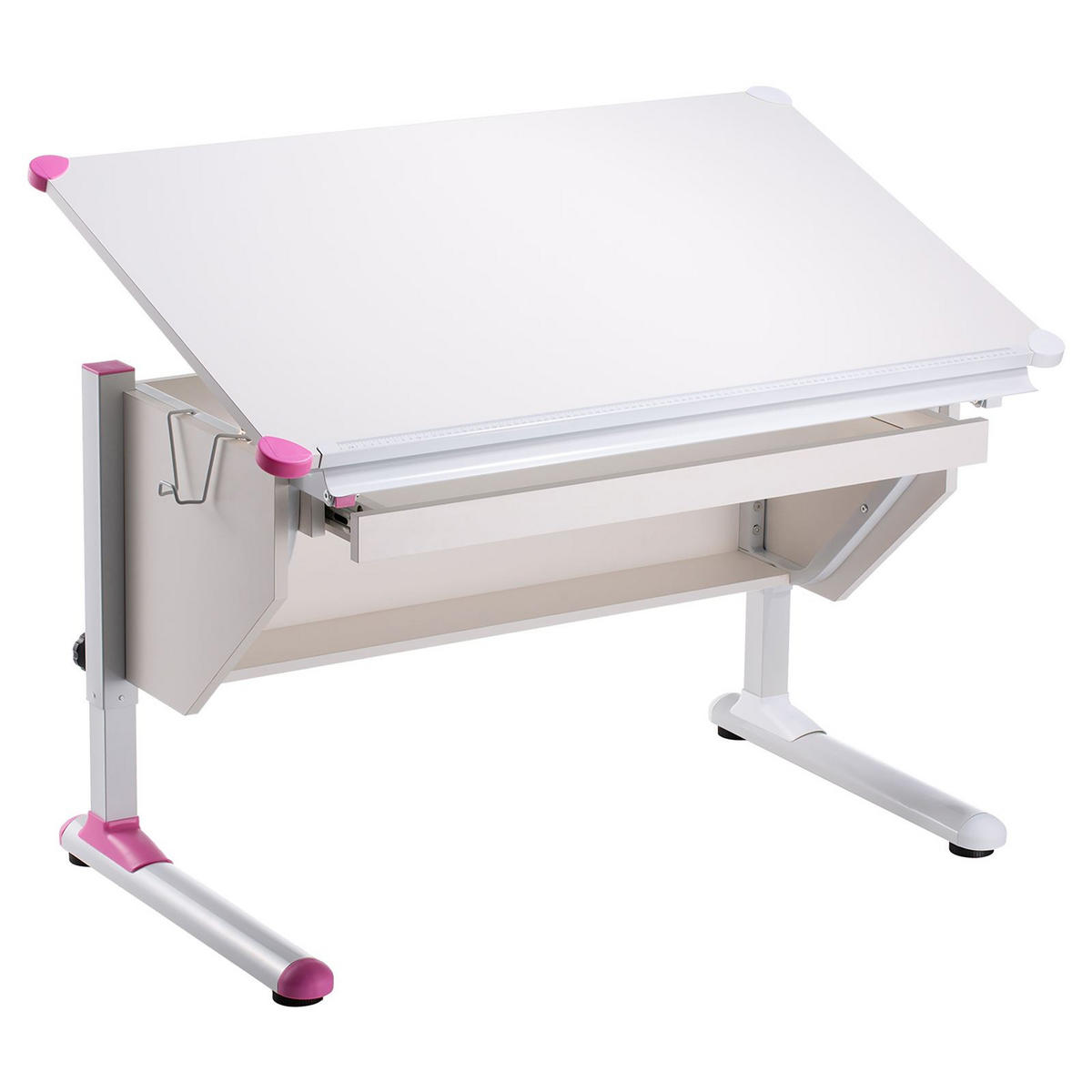 KINDERSCHREIBTISCH PHILIPP - Weiß, Metall (110/76/73cm) - CARO-Möbel