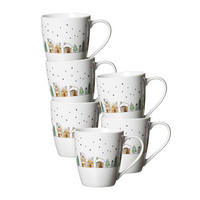 HENKELBECHER Winterdorf weiß 360 ml 6er Set - Weiß, Keramik (0.36L) - Ritzenhoff Breker