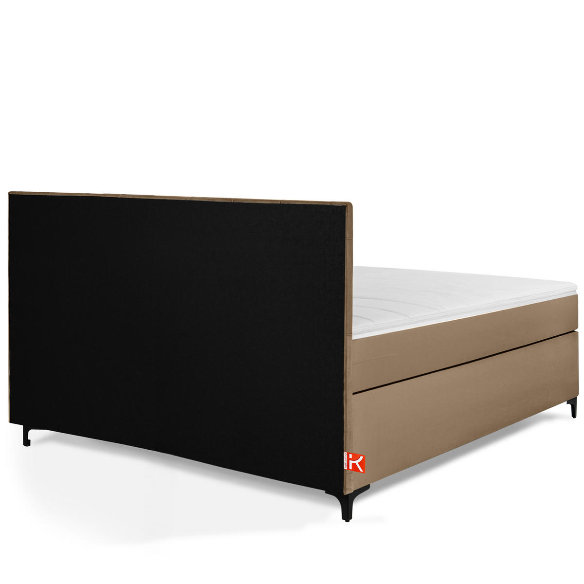 POLSTERBETT ARDEA, Dunkelbeige - Hellbraun/Schwarz, Holz/Holzwerkstoff (160/200cm) - KONSIMO®