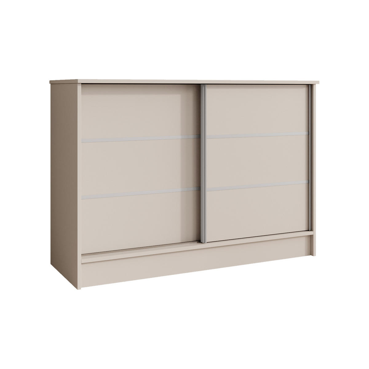 KOMMODE Mirela mit 2 Schiebetüren 120 cm, Kaschmir - Kaschmir, Holzwerkstoff (121/85/43.5cm) - Beautysofa