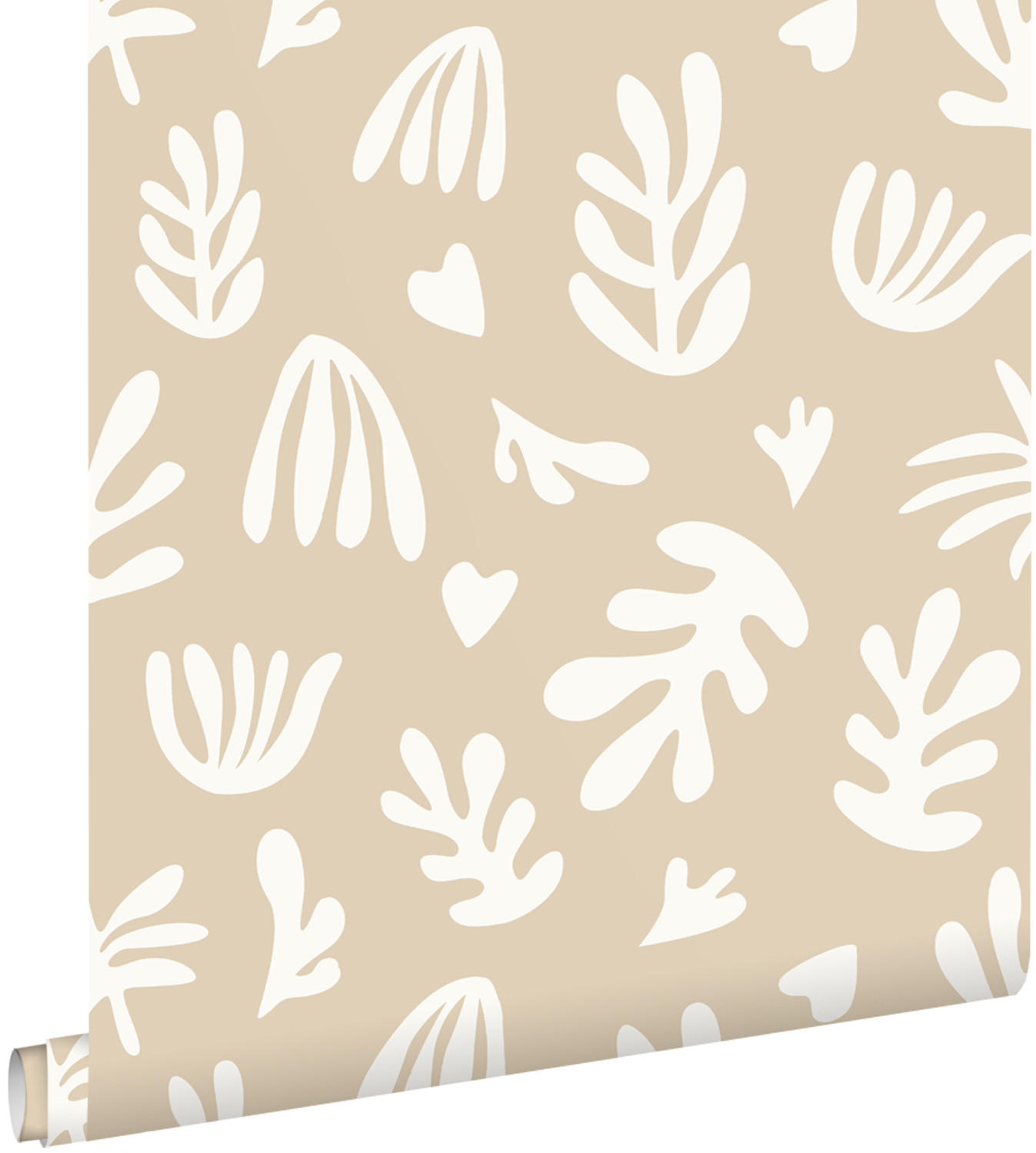 TAPETE Pflanzen im Matisse-Stil 50 x 900 cm - Beige, Papier (50/900cm) - ESTAhome