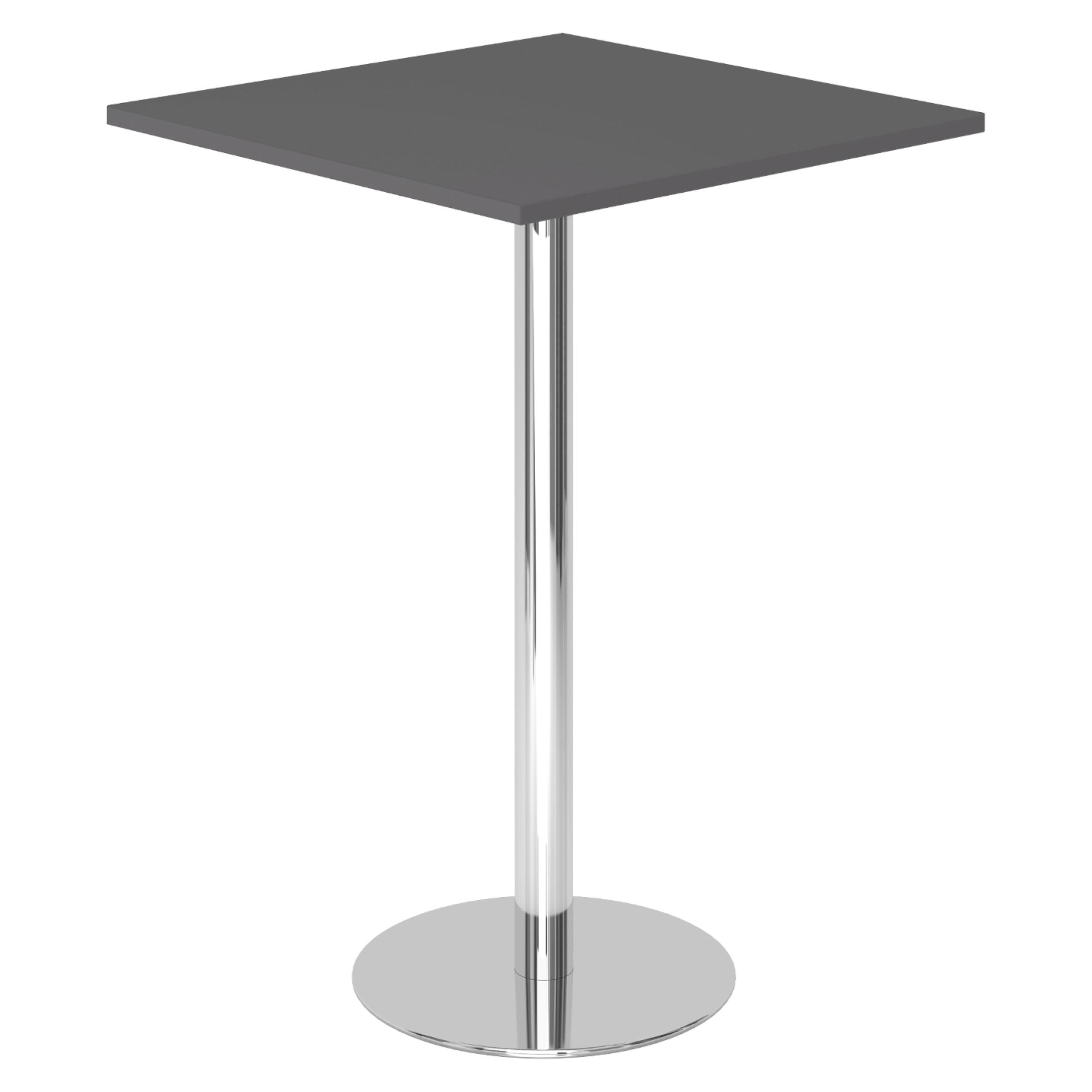 STEHTISCH eckig STH 80/80/111,6 cm in Graphitfarben/Chrom - Chromfarben/Graphitfarben, Holzwerkstoff (80/80/111.6cm) - bümö