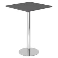 STEHTISCH eckig STH 80/80/111,6 cm in Graphitfarben/Chrom - Chromfarben/Graphitfarben, Holzwerkstoff (80/80/111.6cm) - bümö