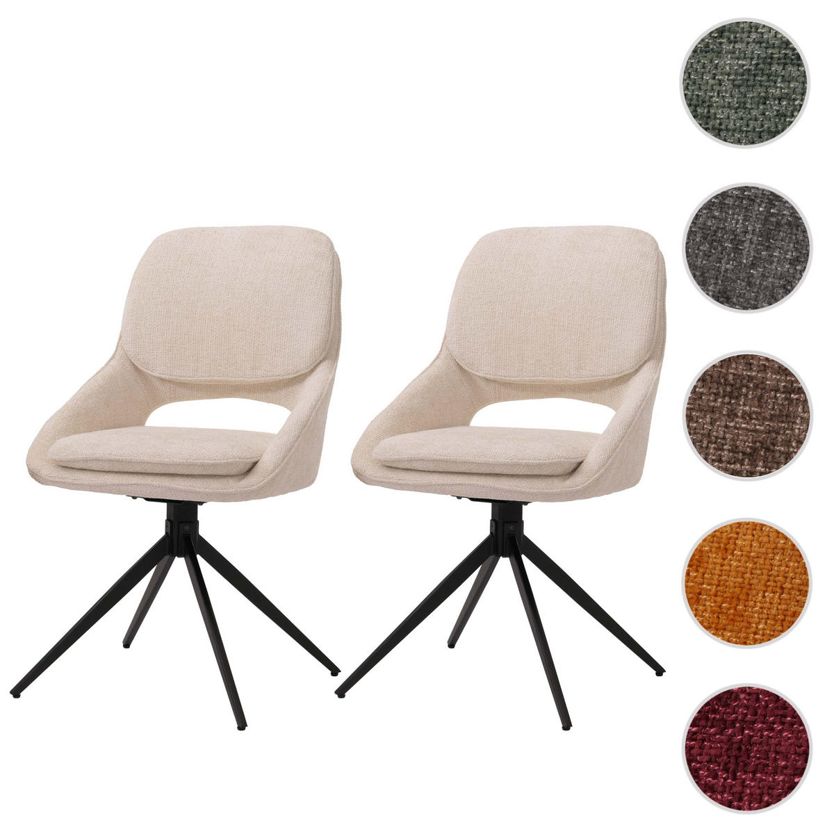 ESSZIMMERSTUHL Beige 2er-Set - Beige, Textil (55/87/55cm) - MCW